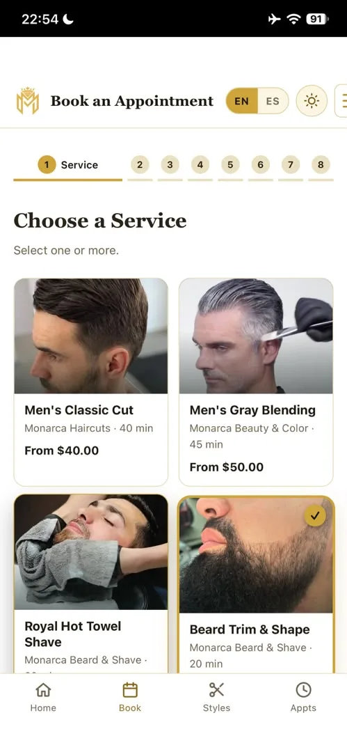 Monarca Barbershop detail